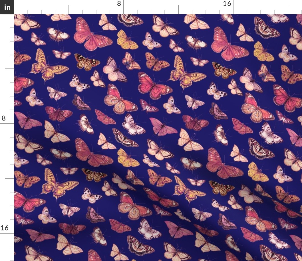 Butterflies on Indigo