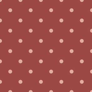 Medium // red and pink polka dot
