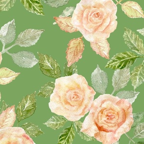 Sweet Birthday Roses on Asparagus Green - Large