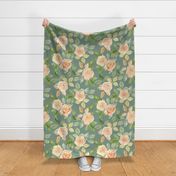 Sweet Birthday Roses on Dolphin Gray - Large