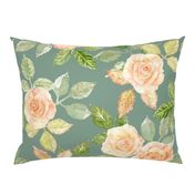 Sweet Birthday Roses on Dolphin Gray - Large