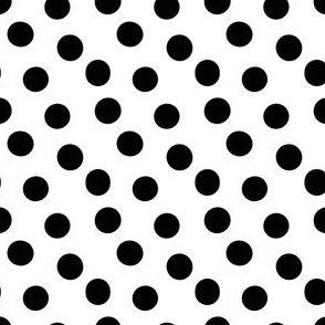 black and white polka dots
