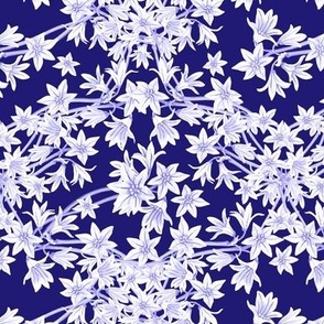 Lace star floral indigo