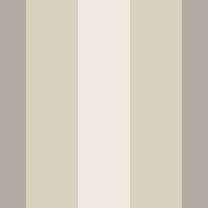 Bold Wide Thick Stripes | Bone Beige, Cloudy Silver, Creamy White | Stripe