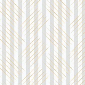 Gold Herringbone and Grey Stripes