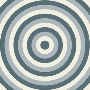 Concentric Vibes | Creamy White, French Gray, Marble Blue | Geometric