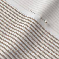 Beefy Pinstripe: Medium Brown & Cream Stripe, Thin Stripe 