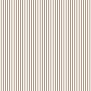 Beefy Pinstripe: Medium Brown & Cream Stripe, Thin Stripe 