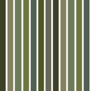 Modern Cottage Chic Vertical Stripes: Italian Summer Elegant Stripe Pattern in earthy dark green olive green sage green on white for Japandi Garden Upholstery, Home Office Wallpaper, and Cottagecore Bathroom Home Décor with Neutral Color Palette