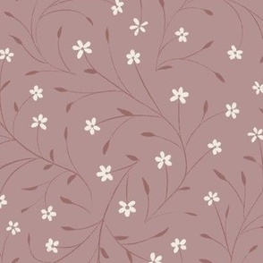 Delicate Vintage Flowers | Copper Rose, Creamy White, Dusty Rose | Floral