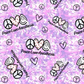 Peace Love Anesthesia Purple