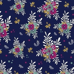New Floral collection, Navy color SPN14