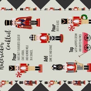 Nutcracker Cocktail | Christmas recipe tea towel | Holiday Gifts