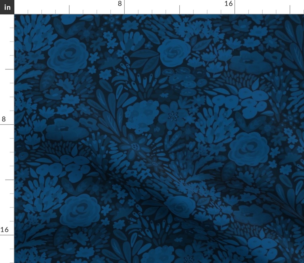 gorgeous monotone navy floral normal scale