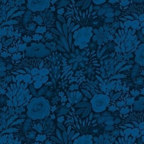 gorgeous monotone navy floral small scale