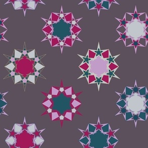 Clashing Geometrics Mulberry