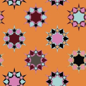 Clashing Geometrics Orange