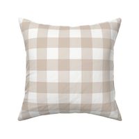 1.5" Gingham: Light Brown Gingham Check, Neutral Buffalo Check, Buffalo Plaid