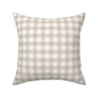 3/4" Gingham: Light Brown Gingham Check, Neutral Buffalo Check, Buffalo Plaid