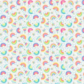 birthday rainbows party hats and confetti watercolor sprinkles mini scale
