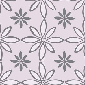 Flowers with fill - lavender pink - large scale