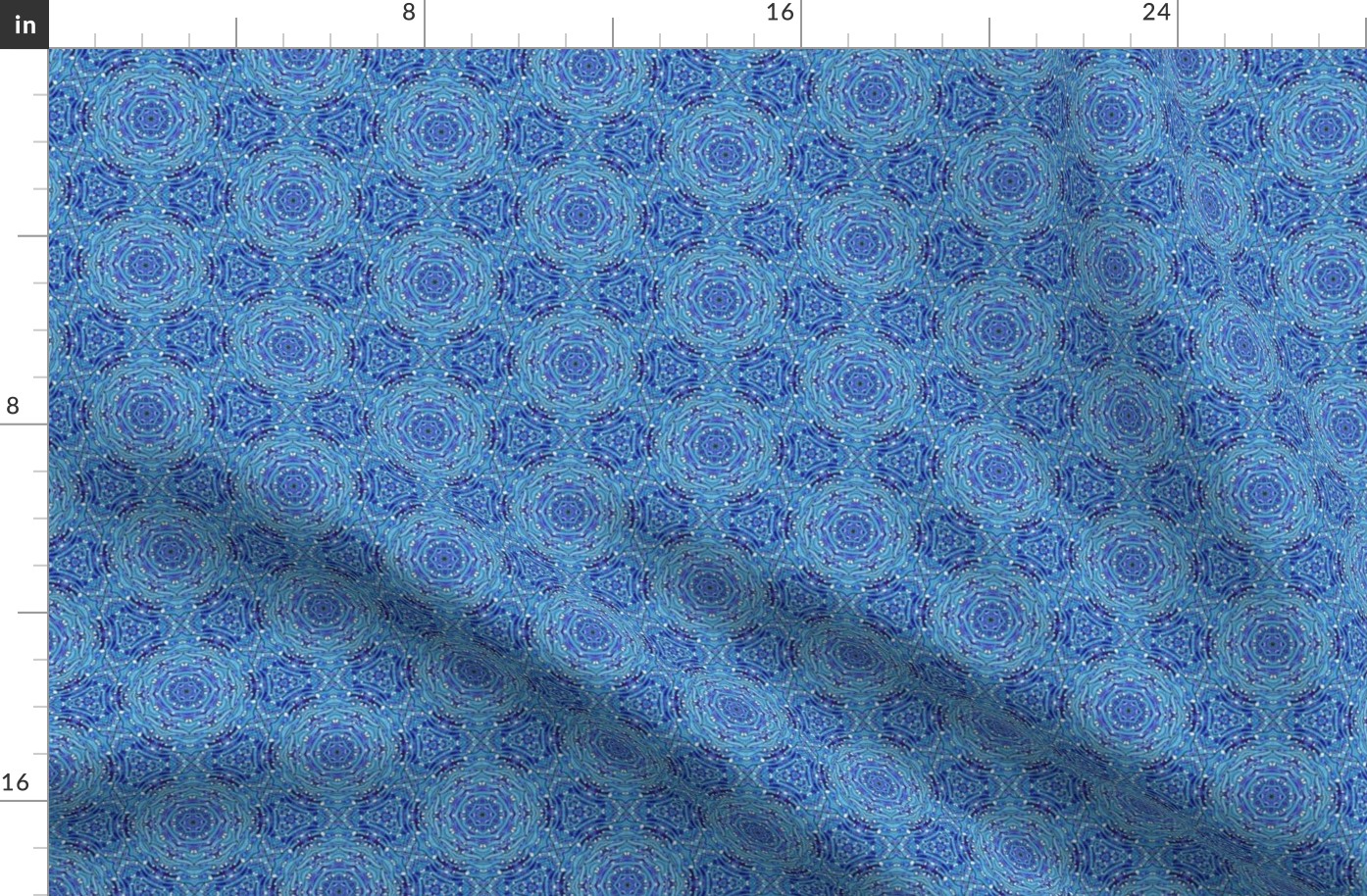 Blue Coral, circular pattern