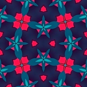 Vibrant Floral Geometry - A Symphony of Color and Shape