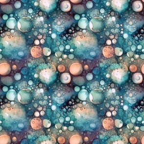 Bubble Ballet - Azure Watercolor  Wallpaper New for 2023