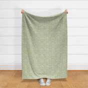 Sage Green Watercolor Gingham - Small Scale - Watercolor Olive Dusty Green Checkers Buffalo Plaid