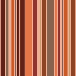 Basic Stripe-Multi-colored Varying Width Stripes-Tree House Home-Fantastic M.Fox Palette