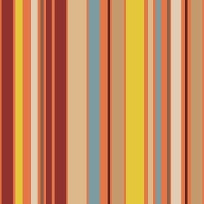 Basic Stripe-Multi-colored Varying Width Stripes-Fox-Bandits-Fantastic M.Fox Palette
