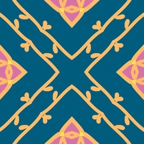 Navy yellow geometric 