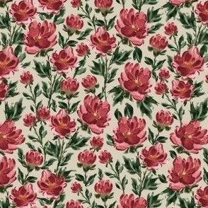 Mini - Rouge Florals - Beige