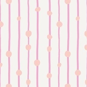 Dotted Stripes - Pink, peach, cream - blender print