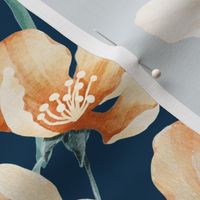 Sakura Gold Blossom - Navy LS