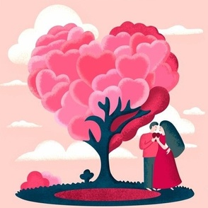 Pink love tree