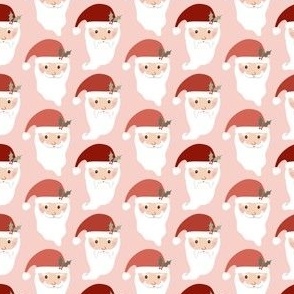 Small Print - Christmas Time - Santa - Pink