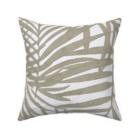 Custom Copley Grey on White Watercolor Fronds