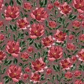 Medium - Rouge Florals - Mauve