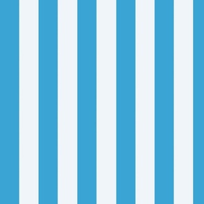 Classic Teal Blue and White Stripes