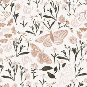 Wildflower Boho Floral (Cream)(24")