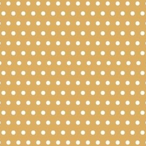 Yellow with white polka dots