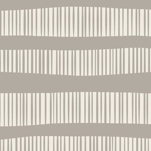Wonky Striped Stripes | Cloudy Silver, Creamy White | Geometric