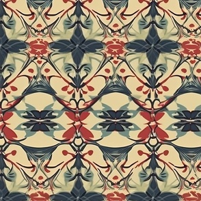 Vintage motif in patriotic palette