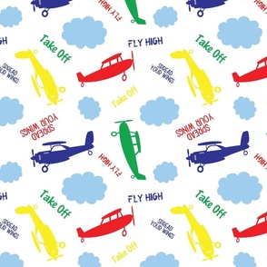 Airplane pattern: fly high, spread your wings, take off!