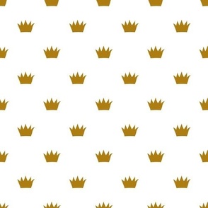 Yellow Ochre Crowns of Royalty on white