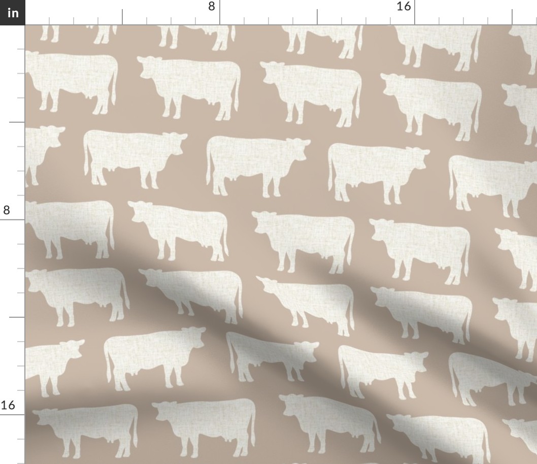 taupe + latte cows