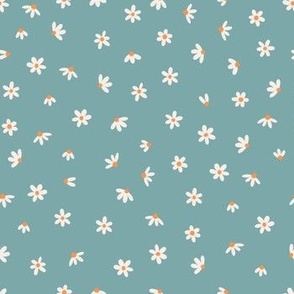 Ditsy Daisies - Turquoise