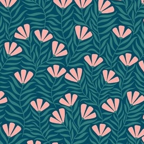 Funky Flowers - Green and Pink