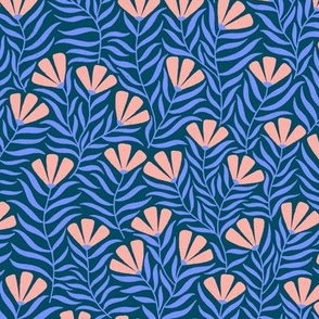 Funky Flowers - Pink and Blue